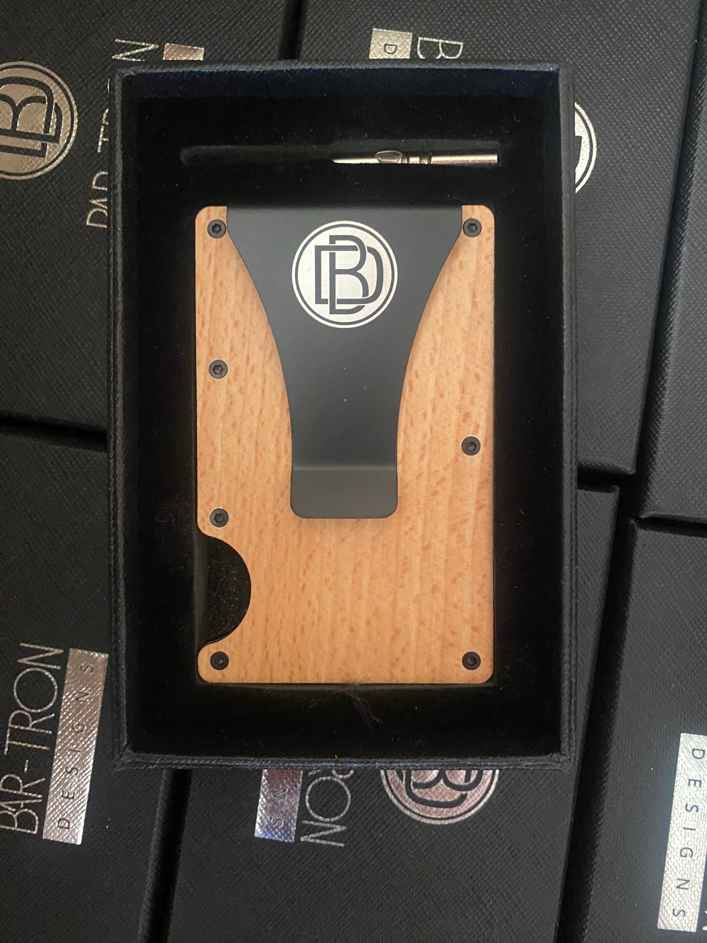 Minimalist Wallet Real Maple Wood RFID Blocking