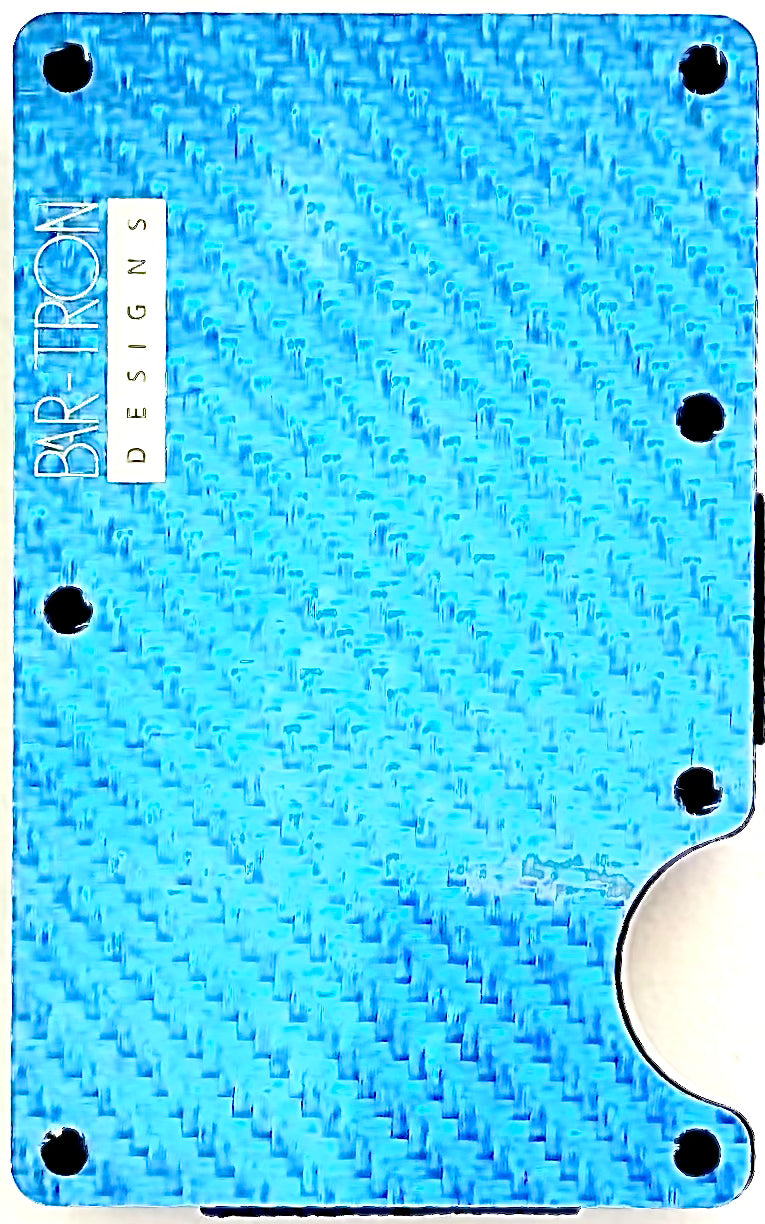 Minimalist Carbon Fiber Wallet Blue